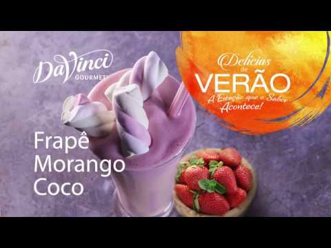 Frapê Morango Coco - DaVinci Gourmet