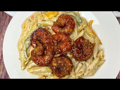 Crispy honey Garlic shrimp + Rasta Pasta Recipe