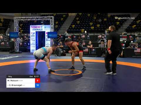 74 Kg Consolation Matthew Malcom Nebraska Golden Eagles Wrestling Club Vs Danny Braunagel Illinois
