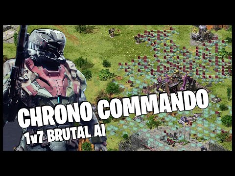 Red Alert 2 - Chrono Commando & Robot tanks - 1v7 Brutal Ai