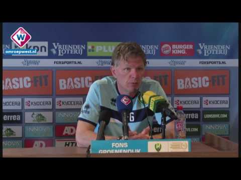 ADO-trainer Fons Groenendijk voor Willem II - ADO Den Haag