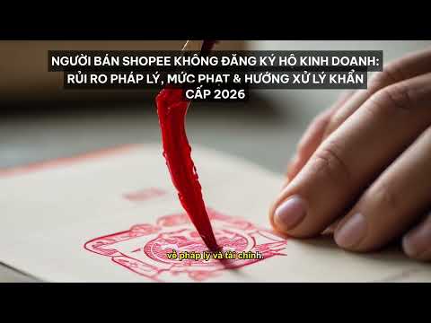 Người Bán Shopee Không Đăng Ký Hộ Kinh Doanh: Rủi Ro Pháp Lý, Mức Phạt & Hướng Xử ... [Tóm Tắt]