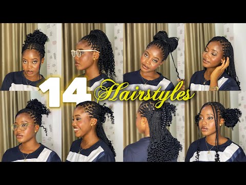 14 UNIQUE WAYS TO STYLE YOUR KNOTLESS BRAIDS (Quick and easy) ||Beginner Friendly Tutorial