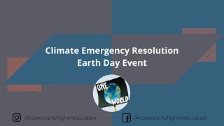 Climate Emergency Resolution - Earth Day Event