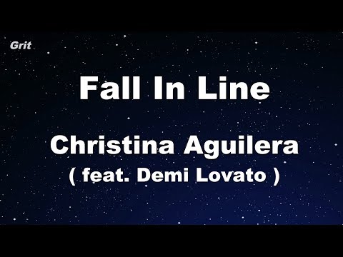 Fall In Line ft. Demi Lovato - Christina Aguilera Karaoke 【No Guide Melody】 Instrumental