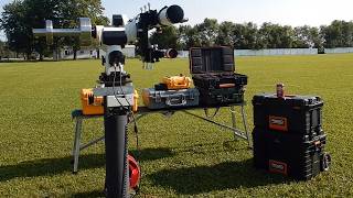 Side by Side Setup for White Light & Hydrogen-alpha Solar Observation Astro-Physics 92mm & Lunt 40mm