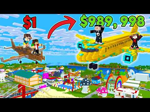 POOR AIRPLANE VS MILLIONAIRE AIRPLANE Build in Minecraft!