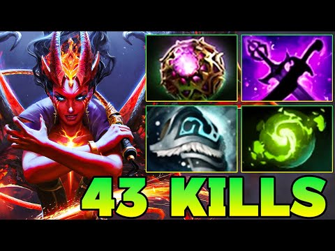 43 Kills QOP Dota 2 Mid Lane Beast Best Queen Of Pain Dota 2 Gameplay Guide Build 7.40