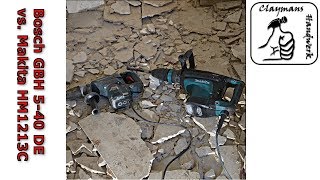 Vergleich Makita HM1213C Stemmhammer vs. Bosch GBH 5-40 DE Bohrhammer | Fliesen entfernen | Test