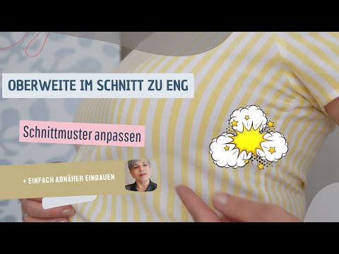 Schnittmuster - Oberweite anpassen, mit Abnäher - Teil 1