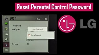 LG TV Reset Parental Controls Password. Child Lock
