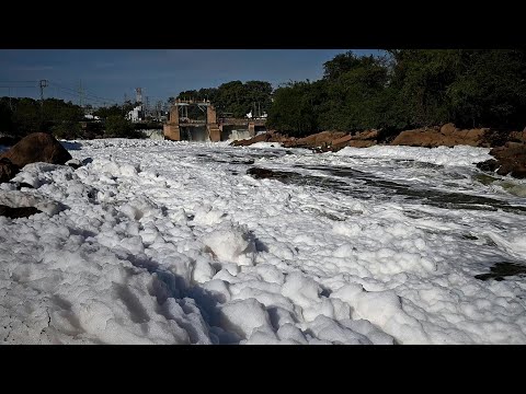 Video Thumbnail: Brazilian river polluted with toxic foam | AFP