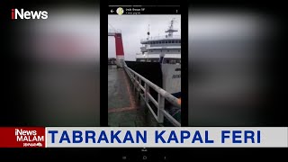 Download lagu Cuaca Buruk, Dua Kapal Feri di Merak, Banten, Tabrakan #iNewsMalam 24/11 mp3