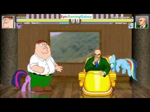 Peter Griffin And Twilight Sparkle VS Professor X And Rainbow Dash In A MUGEN Match / Battle / Fight