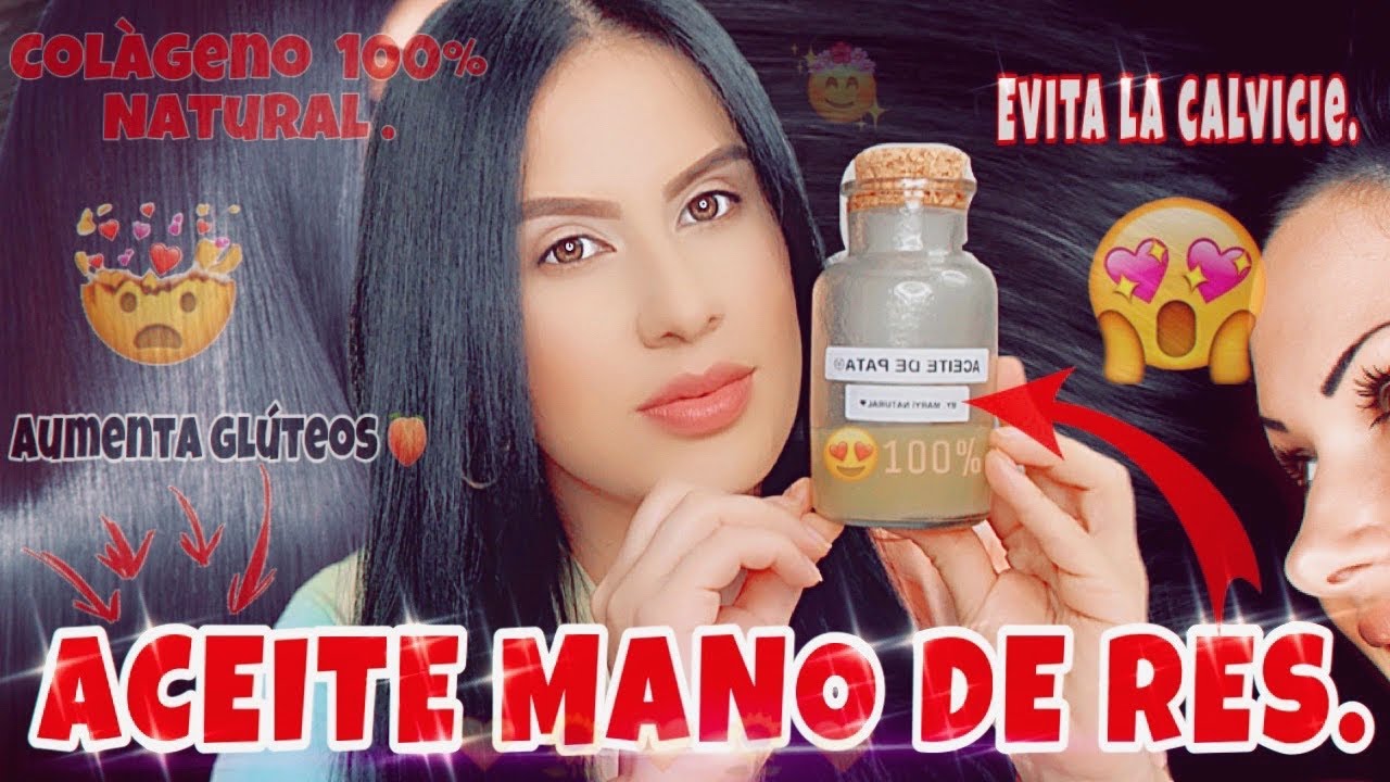 CÓMO sacar aceite de PATA* de RES, cabello largo en días, aumenta glúteos, piernas, evita calvicie.