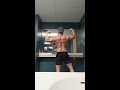 Always smiling arm day posing practice post workout - men's physique bodybuilding