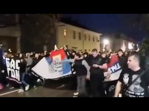 Pogledajte‼️ Korteo Srba u Podgorici pred meč Crna Gora-Srbija #serbs #montenegro #serbia #fans 🇷🇸