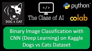 Binary Image Classification with CNN (Deep Learning) on Kaggle Dogs vs Cats Dataset