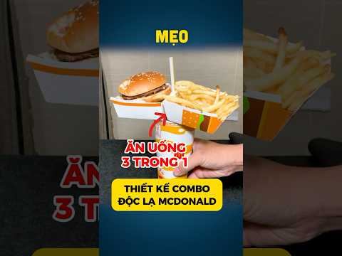 #MẸO 239 | No McDonald's kiểu độc lạ: Hamburger khoai nước 3 TRONG 1 | Como comer o combo do McDonald's