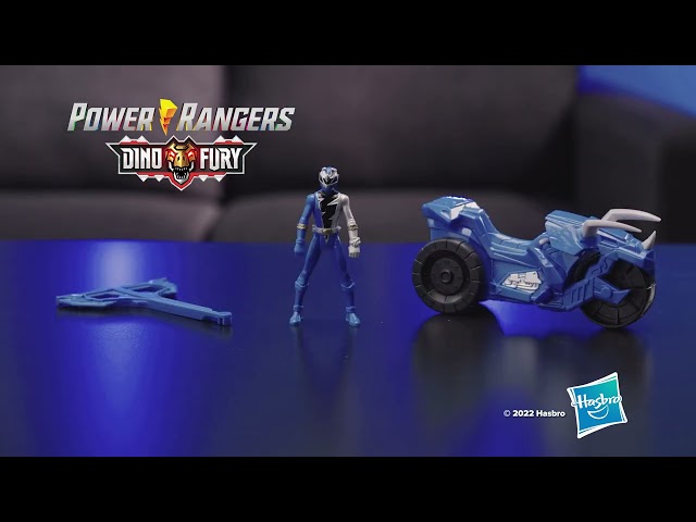 Vídeo relacionado con Power Rangers Dino Fury Rip N Go Tricera Battle Rider and Dino Fury Blue Ranger 6 pulgadas Escala Vehículo y figura de acción, juguetes para niños de 4 años en adelante