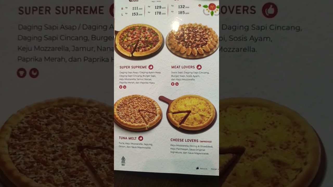Menu dan Harga Pizza Hut | #pizza #pizzahut #menupizzahut