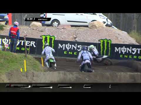 Duncan passes Fontanesi & Van de Vlist - WMX Race 2 - MXGP of Trentino 2020
