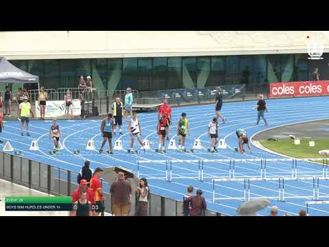 Boys Under 14 90m Hurdles H5 - 2020 State Combined Events Championships // LAVicTV