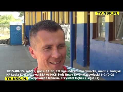 tv.nsk.pl 2015-08-15 KP Legia II Warszawa SSA vs MKS Świt Nowy Dwór Mazowiecki 1-2 (0-2) Dębek