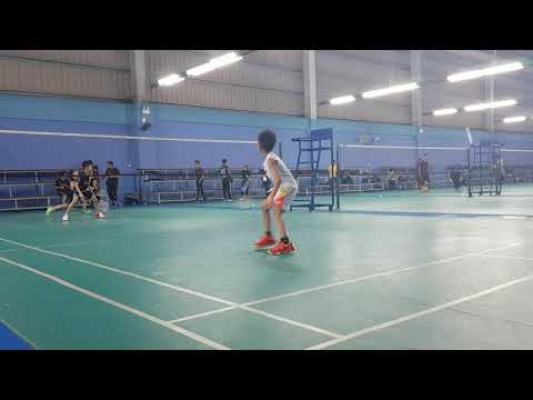 Badminton sparring 2 VS 1 - Kids 10 years old