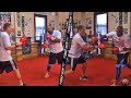 ROY JONES UNLEASHES JAW DROPPING SPEED ON THE MITTS TRAINING FOR MIKE TYSON (ROY JONES MITT WORK)