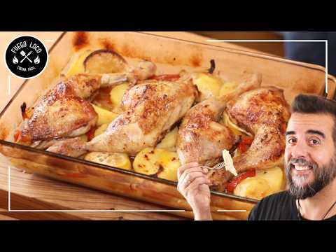 Roasted Oven Chicken with Potatoes | Easy, Economical and High-Yield Recipe!
