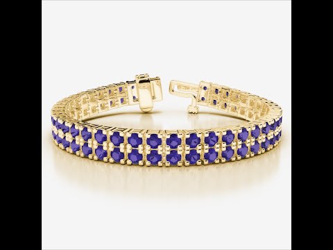 Atyaza Inc Yellow Gold Platinum Tanzanite Bracelet ATZBR-0757