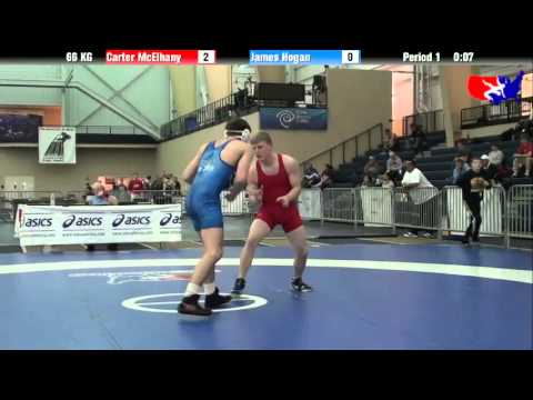 Carter McElhany vs. James Hogan at 2013 ASICS University Nationals - GR