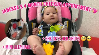 JANESSA GETS HER 4 MONTH SHOTS + CHECKUP APPOINTMENT🥺💖* mini ulta haul *|TEEN MOM|PREGNANT AT 15🦋