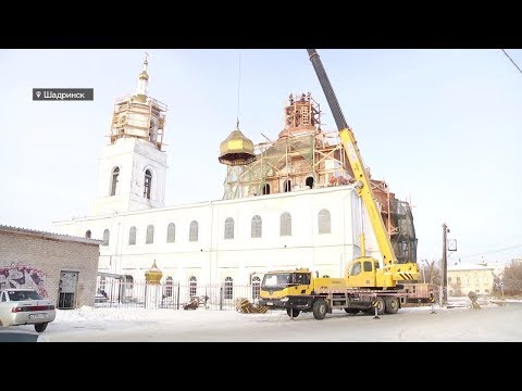Установка купола на церкви Николая Чудотворца (2017-12-14)