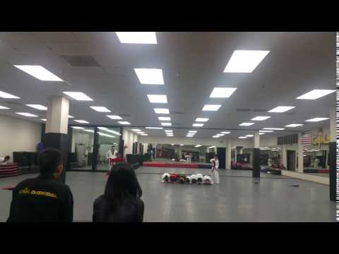 Landon flying over eight people. Fly, Landon, Fly!