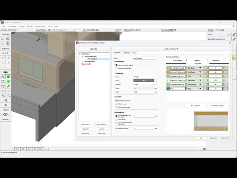 cadwork 3d SP2024 Mehrschichtige Wände