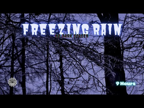 🌧 The Sound of Freezing Rain for Deep Sleep and Relaxation ⨀ No Dark Screen