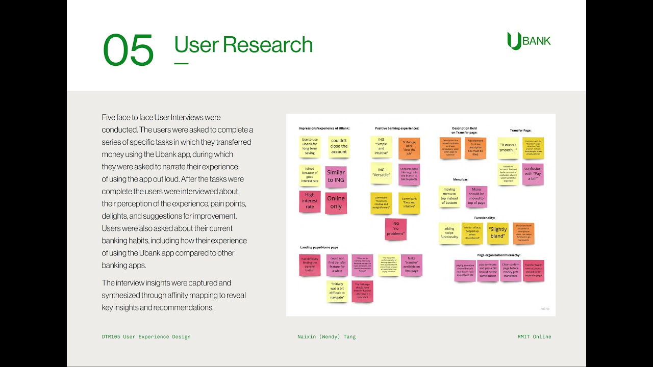 RMIT UX Design Final Presentation - Wendy Tang