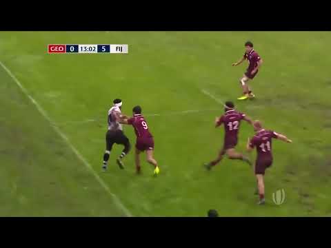 mishiko alania highlights Georgia -Fiji - 12-8 ( IRB U20 World Championship )