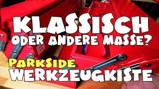 Was passt rein? PARKSIDE® Werkzeugkiste mit 4 Fächern
