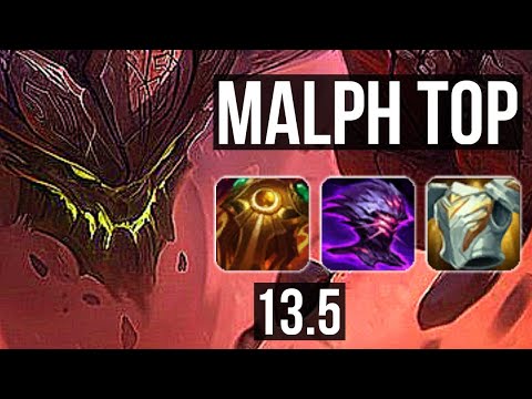MALPHITE vs CHO'GATH (TOP) | 900+ games, 1.3M mastery, 10/3/9, Dominating | KR Master | 13.5