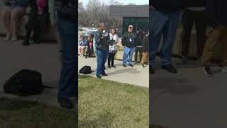 Jeremiah Durham leading the Call for Unity at Walnut Creek Campus