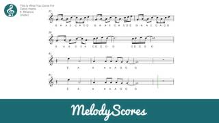 Violin | Calvin Harris - This Is What You Came For Sheet Music