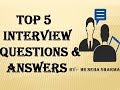 Top 5 Interview Questions Answers English By Hr Neha Sharma