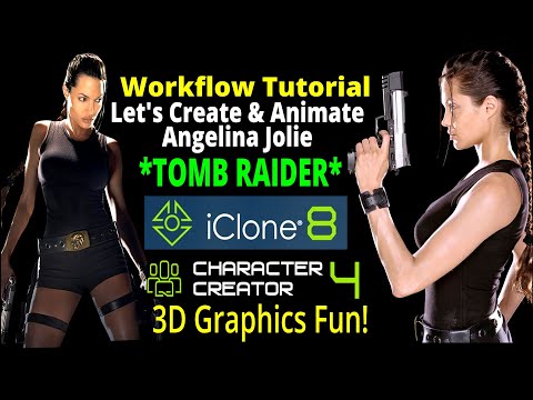 🤩Graphics Tips & Tutorial #1🤩Let's Animate Angelina Jolie! Iclone Character Creator Davinci Resolve