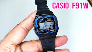Casio F91W Digital Watch ⌚ Water Resistant | LED | Stopwatch | Daily Alarm | Classic Iconic Watch