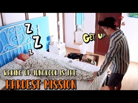 BTS Hardest Mission Is To Wake Up Jungkook - BTS Cute Sleeping Moments
