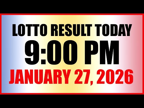 Lotto Result Today 9pm Draw January 27 2026 Swertres Ez2 PCSO