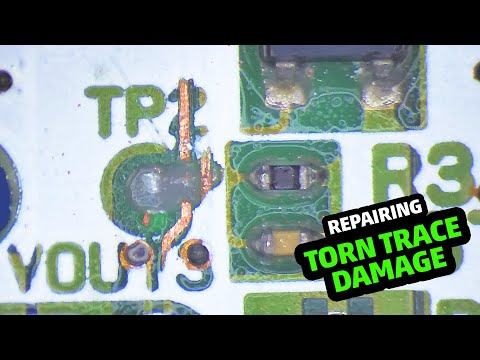 Fix Ripped Trace PCB Pad Repair Game Boy Advance Torn